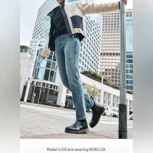 Duer Midweight Denim High Rise Straight (Button Fly) - Vintage